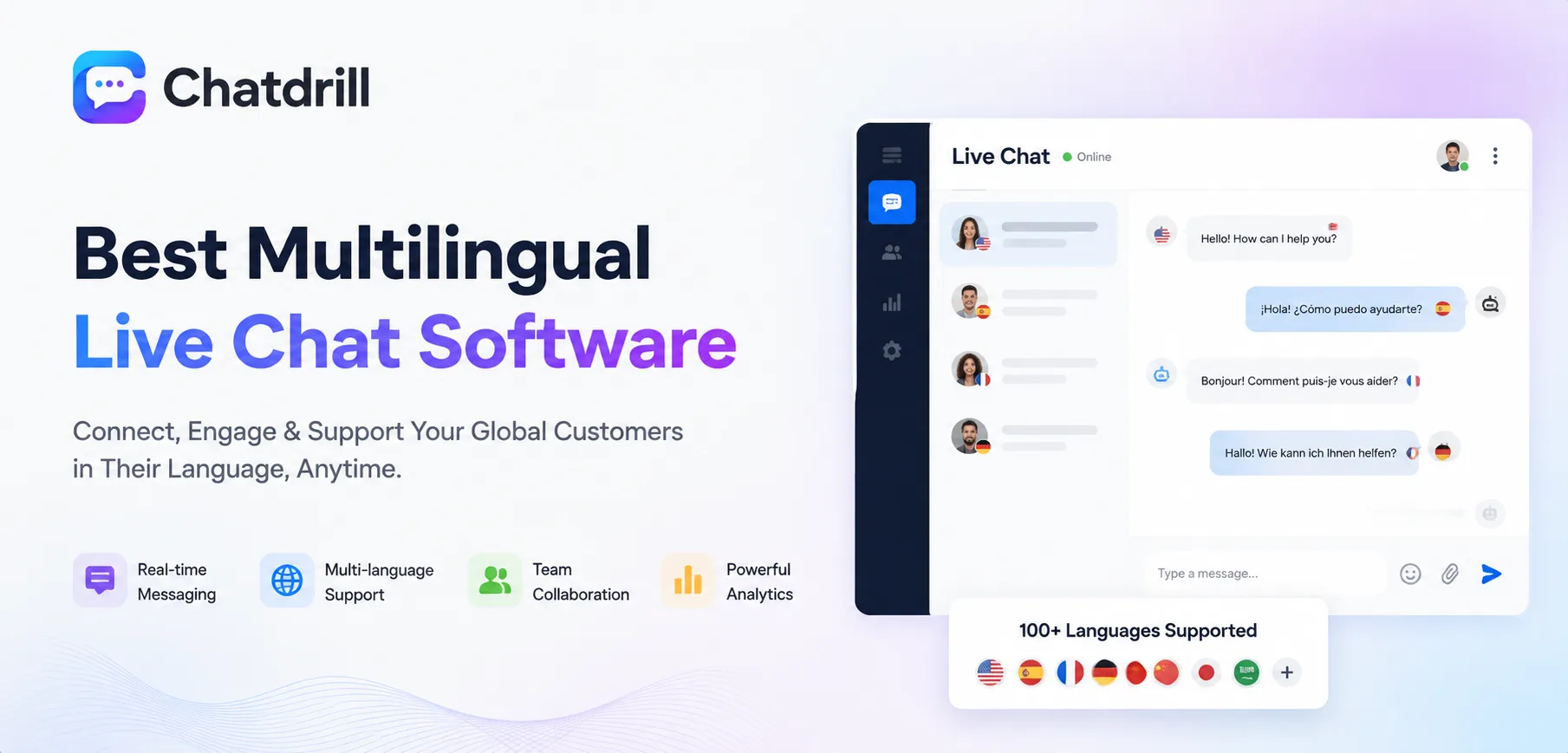Best multilingual live chat software in 2026